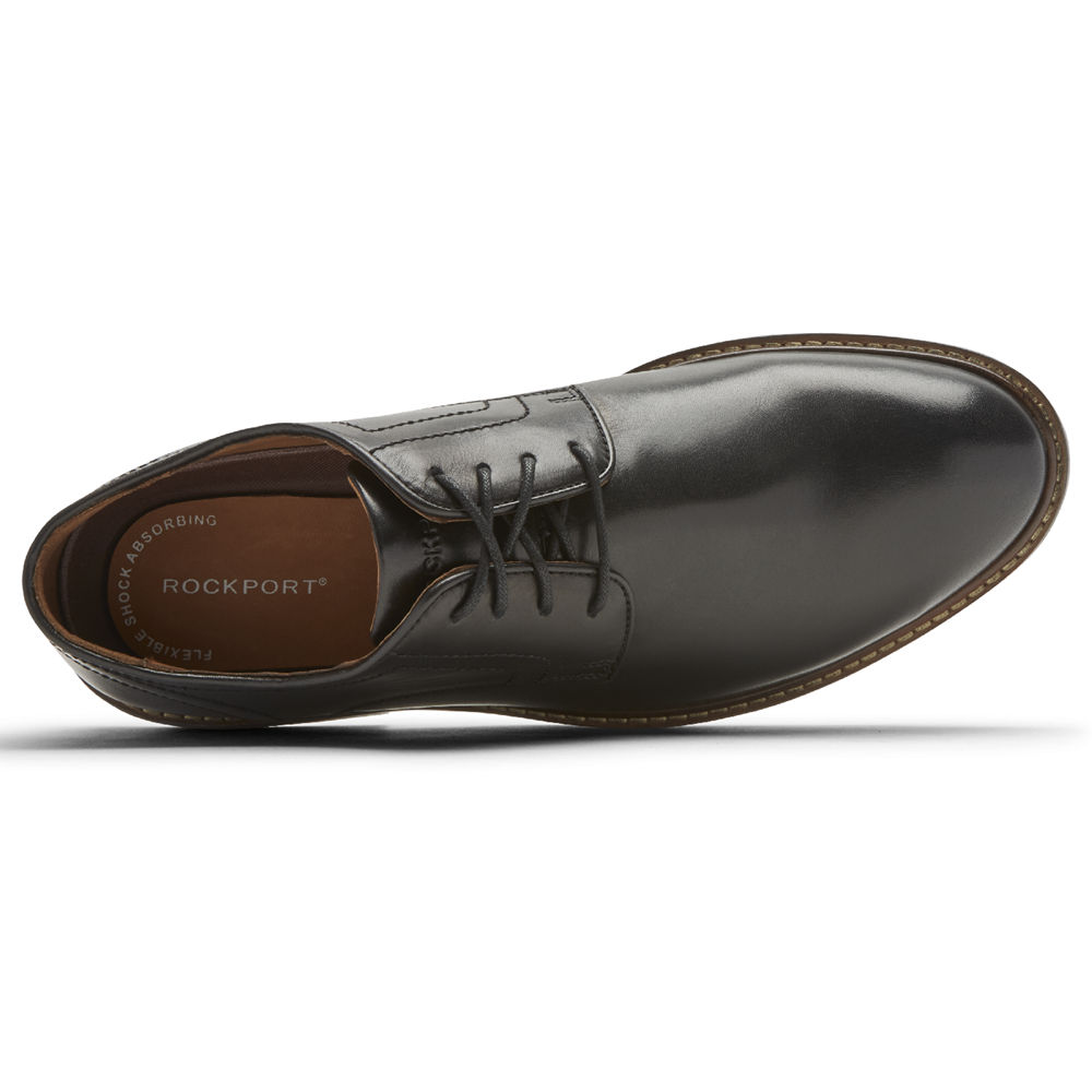 Rockport Singapore Mens Oxfords - Kenton Plain Toe Black - BG6491785